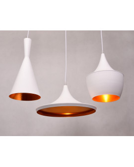 LAMPA WISZĄCA LOFT BIAŁA POTRÓJNA FOGGI TRIO LUMINA DECO