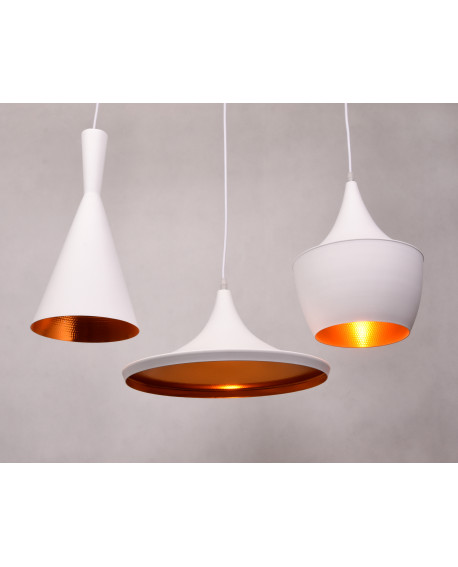 LAMPA WISZĄCA LOFT BIAŁA POTRÓJNA FOGGI TRIO LUMINA DECO