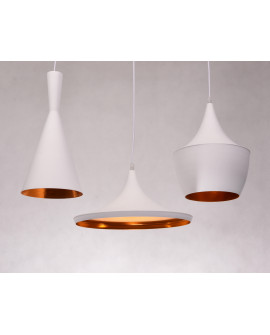 LAMPA WISZĄCA LOFT BIAŁA POTRÓJNA FOGGI TRIO LUMINA DECO