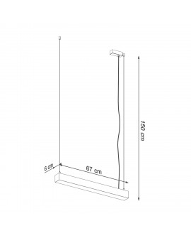 Lampa wisząca PINNE 67 biała 3000K Sollux TH.029