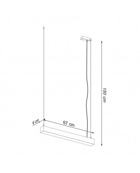 Lampa wisząca PINNE 67 biała 3000K Sollux TH.029