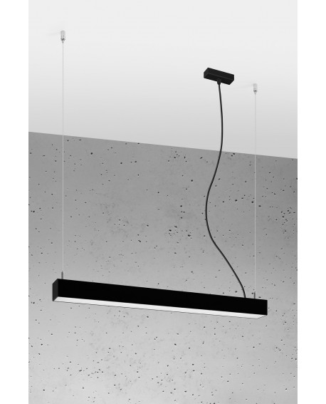 Lampa wisząca PINNE 67 czarna 3000K Sollux TH.030