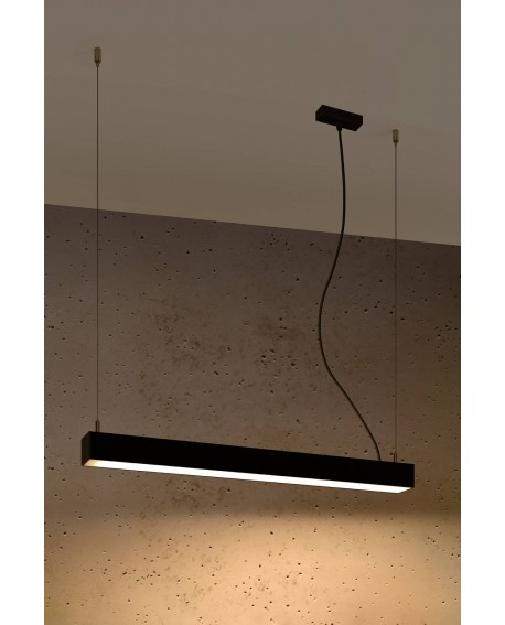 Lampa wisząca PINNE 67 czarna 3000K Sollux TH.030