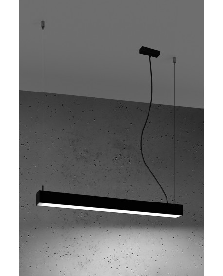 Lampa wisząca PINNE 67 czarna 4000K Sollux TH.033