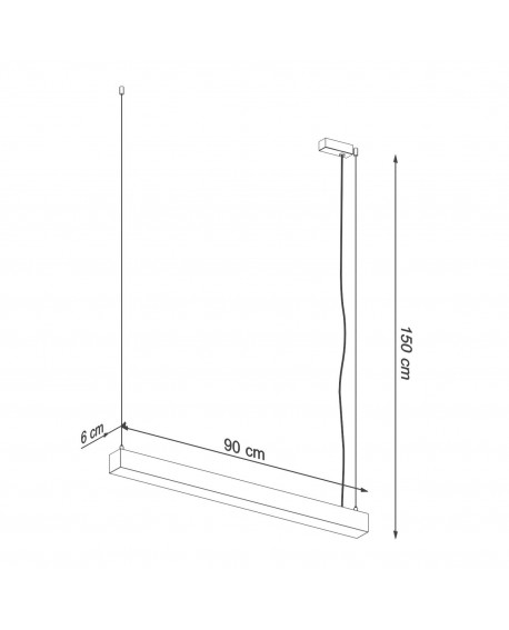 Lampa wisząca PINNE 90 biała 3000K Sollux TH.047