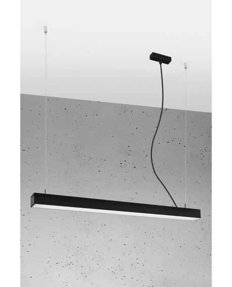 Lampa wisząca PINNE 90 czarna 3000K Sollux TH.048