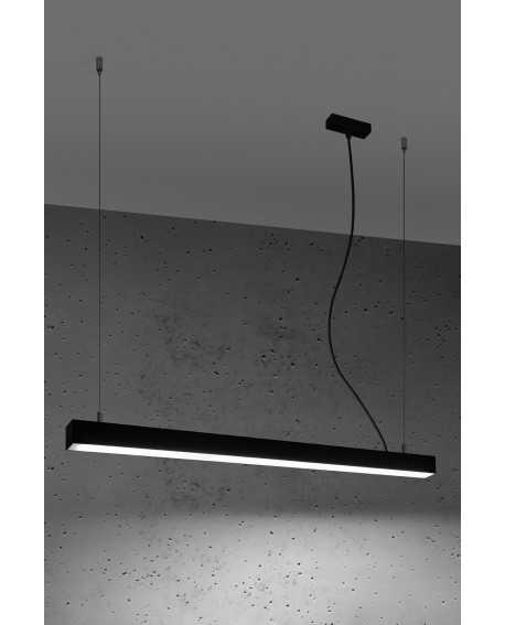 Lampa wisząca PINNE 90 czarna 4000K Sollux TH.051