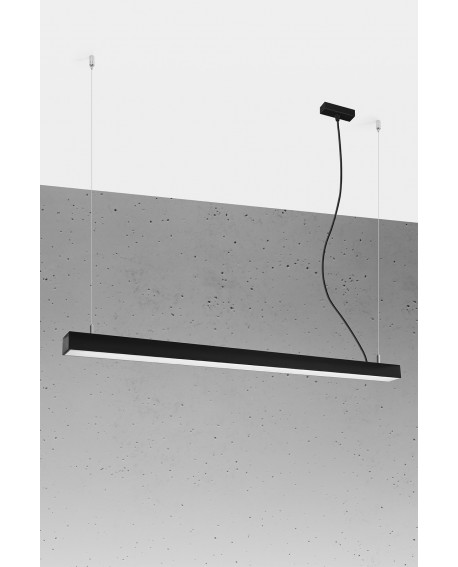 Lampa wisząca PINNE 117 czarna 3000K Sollux TH.066