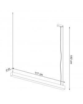 Lampa wisząca PINNE 117 szara 3000K Sollux TH.067