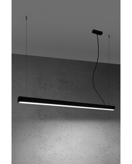 Lampa wisząca PINNE 117 czarna 4000K Sollux TH.069