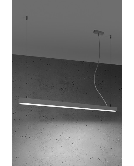 Lampa wisząca PINNE 117 szara 4000K Sollux TH.070