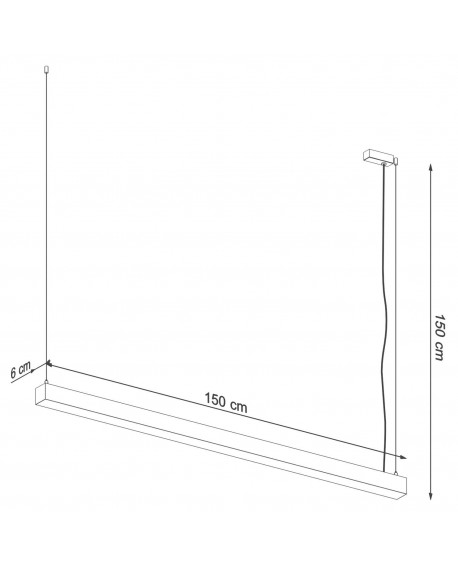 Lampa wisząca PINNE 150 biała 3000K Sollux TH.083