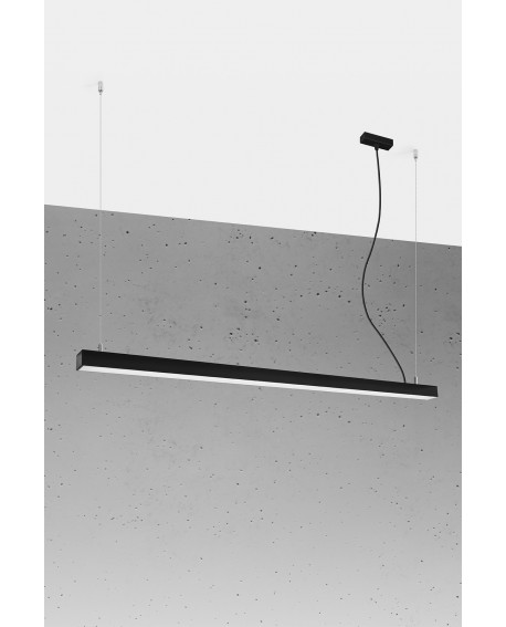 Lampa wisząca PINNE 150 czarna 3000K Sollux TH.084