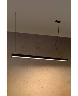 Lampa wisząca PINNE 150 czarna 3000K Sollux TH.084