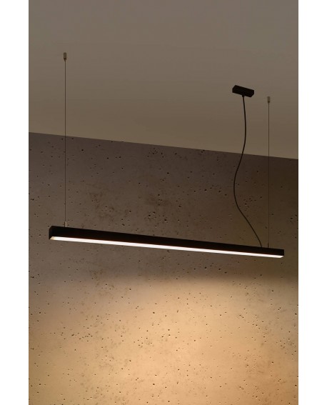 Lampa wisząca PINNE 150 czarna 3000K Sollux TH.084