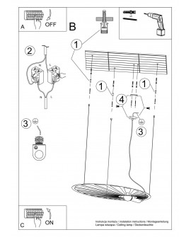 Lampa wisząca LEHDET złota Sollux TH.001ZL