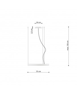 Żyrandol RIO 55 czarny LED 3000K Sollux TH.106