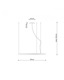 Żyrandol RIO 78 biały LED 3000K Sollux TH.102