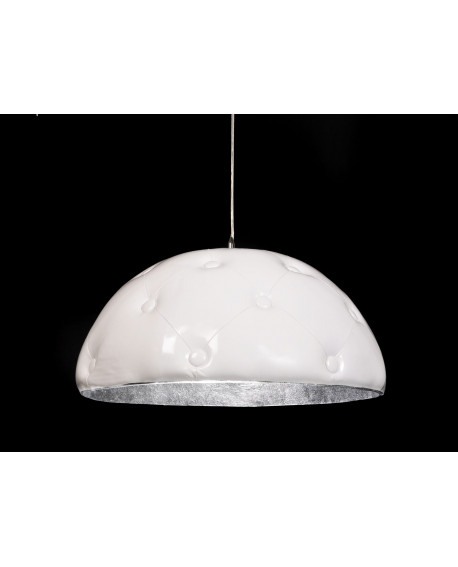 SKÓRZANA LAMPA WISZĄCA BIAŁA CHESTERIO D70