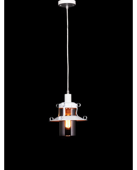 LAMPA WISZĄCA INDUSTRIALNA LOFT BIAŁA CAPRI W1