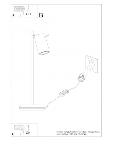 Lampa biurkowa RING biała Sollux SL.1090