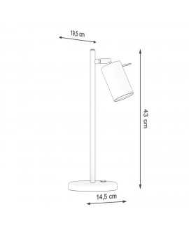 Lampa biurkowa RING biała Sollux SL.1090