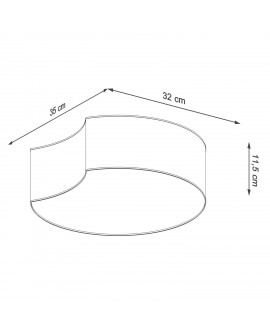 Plafon CIRCLE 1 biały Sollux SL.1050