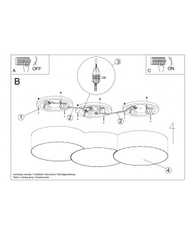 Plafon CIRCLE 3A biały Sollux SL.1051