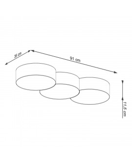 Plafon CIRCLE 3A biały Sollux SL.1051