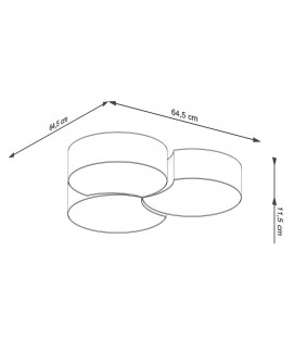 Plafon CIRCLE 3B biały Sollux SL.1052