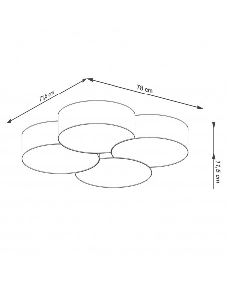 Plafon CIRCLE 4 biały Sollux SL.1053