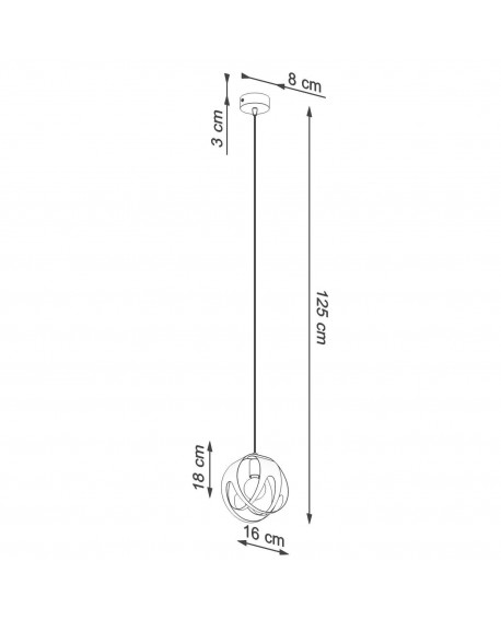 Lampa wisząca TULOS 1 biała Sollux SL.1083