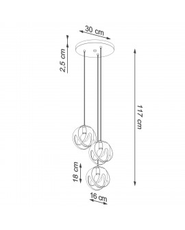 Lampa wisząca TULOS 3P biała Sollux SL.1084