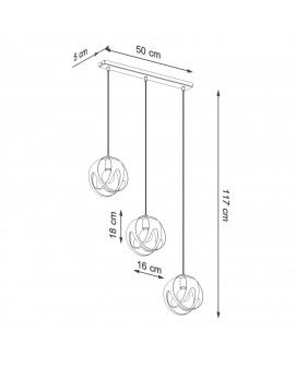 Lampa wisząca TULOS 3L biała Sollux SL.1085