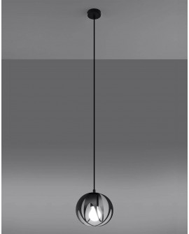 Lampa wisząca TULOS 1 czarna Sollux SL.1087