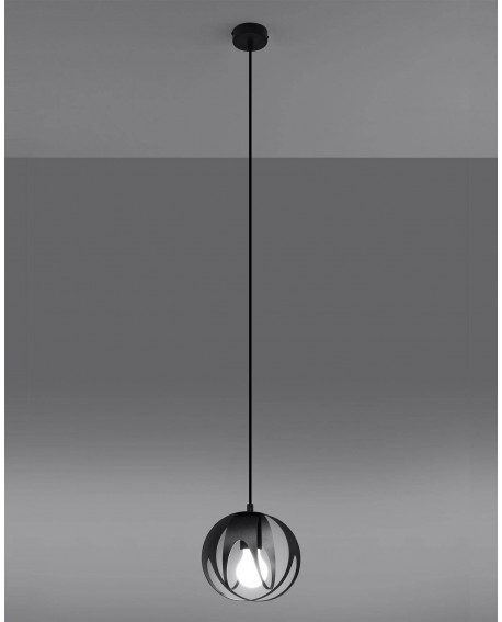 Lampa wisząca TULOS 1 czarna Sollux SL.1087