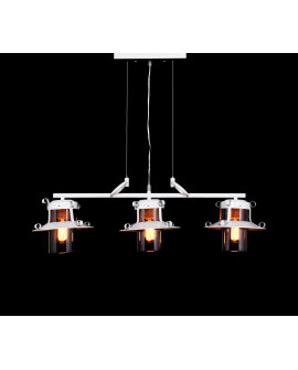LAMPA WISZĄCA INDUSTRIALNA LOFT BIAŁA CAPRI TRIO