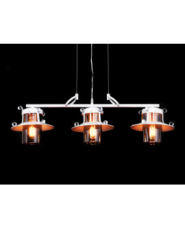LAMPA WISZĄCA INDUSTRIALNA LOFT BIAŁA CAPRI TRIO