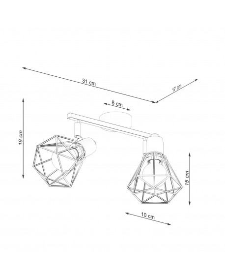 Plafon ARTEMIS 2 biały Sollux SL.1103