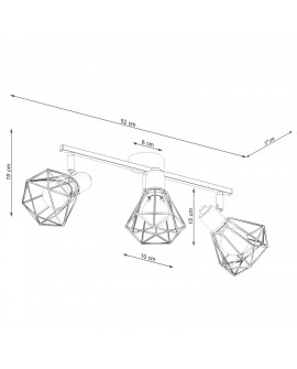 Plafon ARTEMIS 3 biały Sollux SL.1104