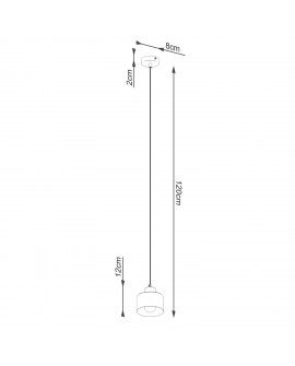 Lampa wisząca SAVAR 1 czarna Sollux SL.1132