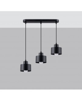 Lampa wisząca SAVAR 3 czarna Sollux SL.1133