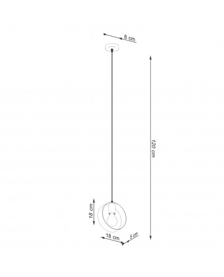 Lampa wisząca TITRAN 1 biała Sollux SL.1137