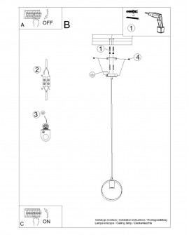 Lampa wisząca TITRAN 1 biała Sollux SL.1137