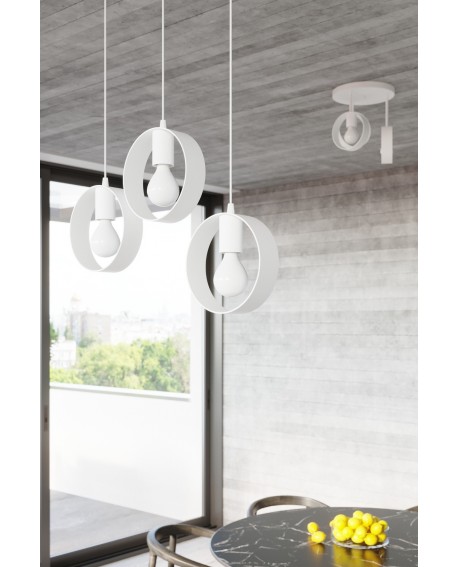 Lampa wisząca TITRAN 1 biała Sollux SL.1137