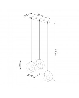 Lampa wisząca TITRAN 3 biała Sollux SL.1138