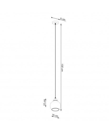 Lampa wisząca ALINO 1 czarna Sollux SL.1141