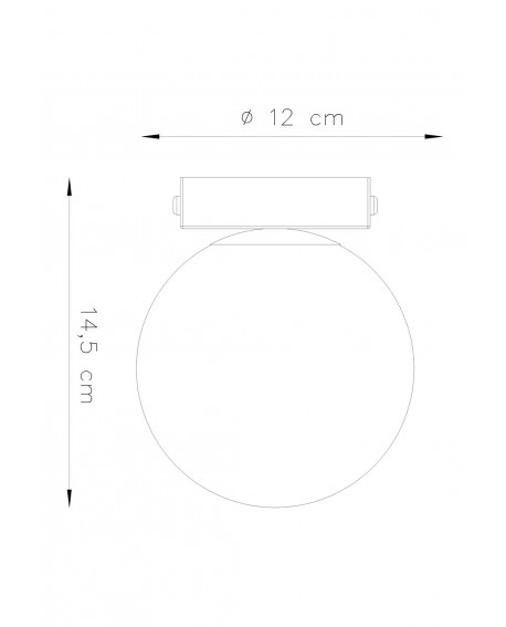 Plafon YOLI 1 czarny Sollux SL.1151