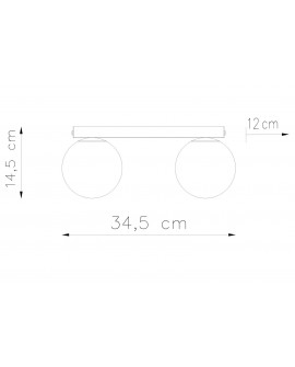 Plafon YOLI 2 czarny Sollux SL.1152