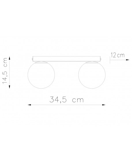 Plafon YOLI 2 czarny Sollux SL.1152